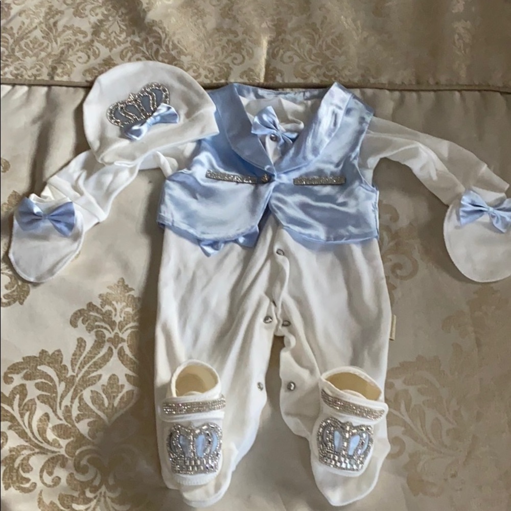 Brand New with box Baby boy coming home set
